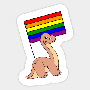 Dino pride flag Sticker